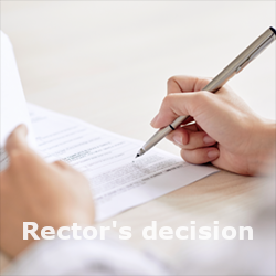 Rector's decisions